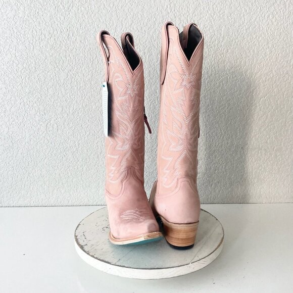 HOT Lane SMOKESHOW Womens Cowboy Boots Pink Leather